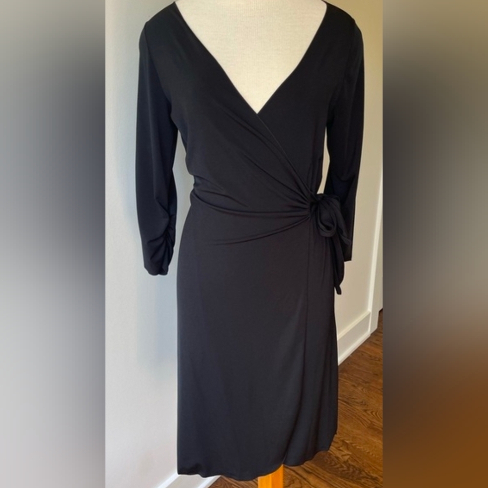 Studio M Black Wrap Dress Size Small